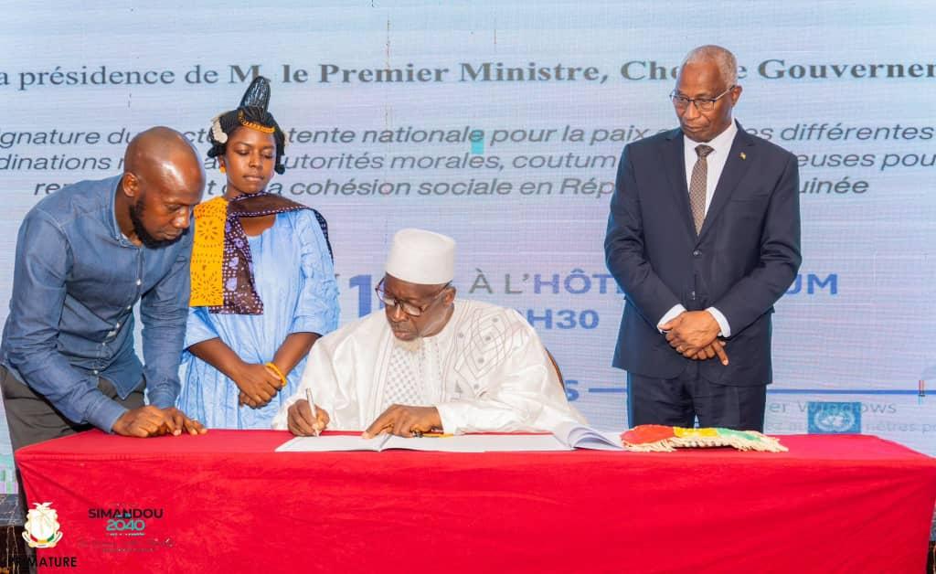 Cohésion sociale : Signature du Pacte d'entente nationale pour la paix entre les différentes coordinations régionales