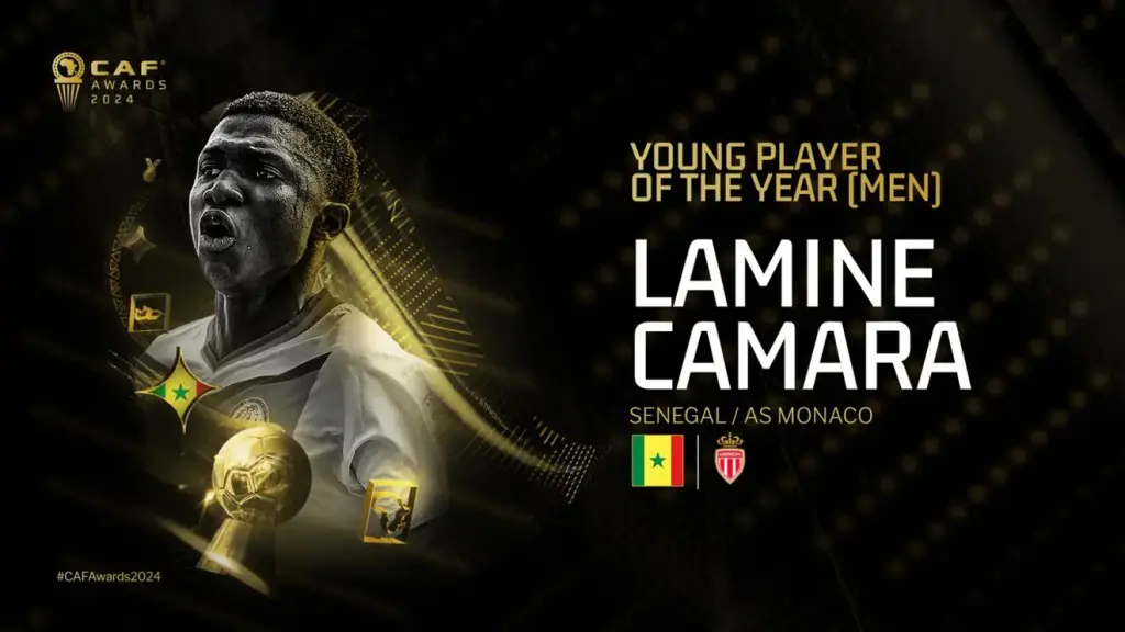 Lamine Camara sacré meilleur jeune joueur africain aux CAF Awards 2024